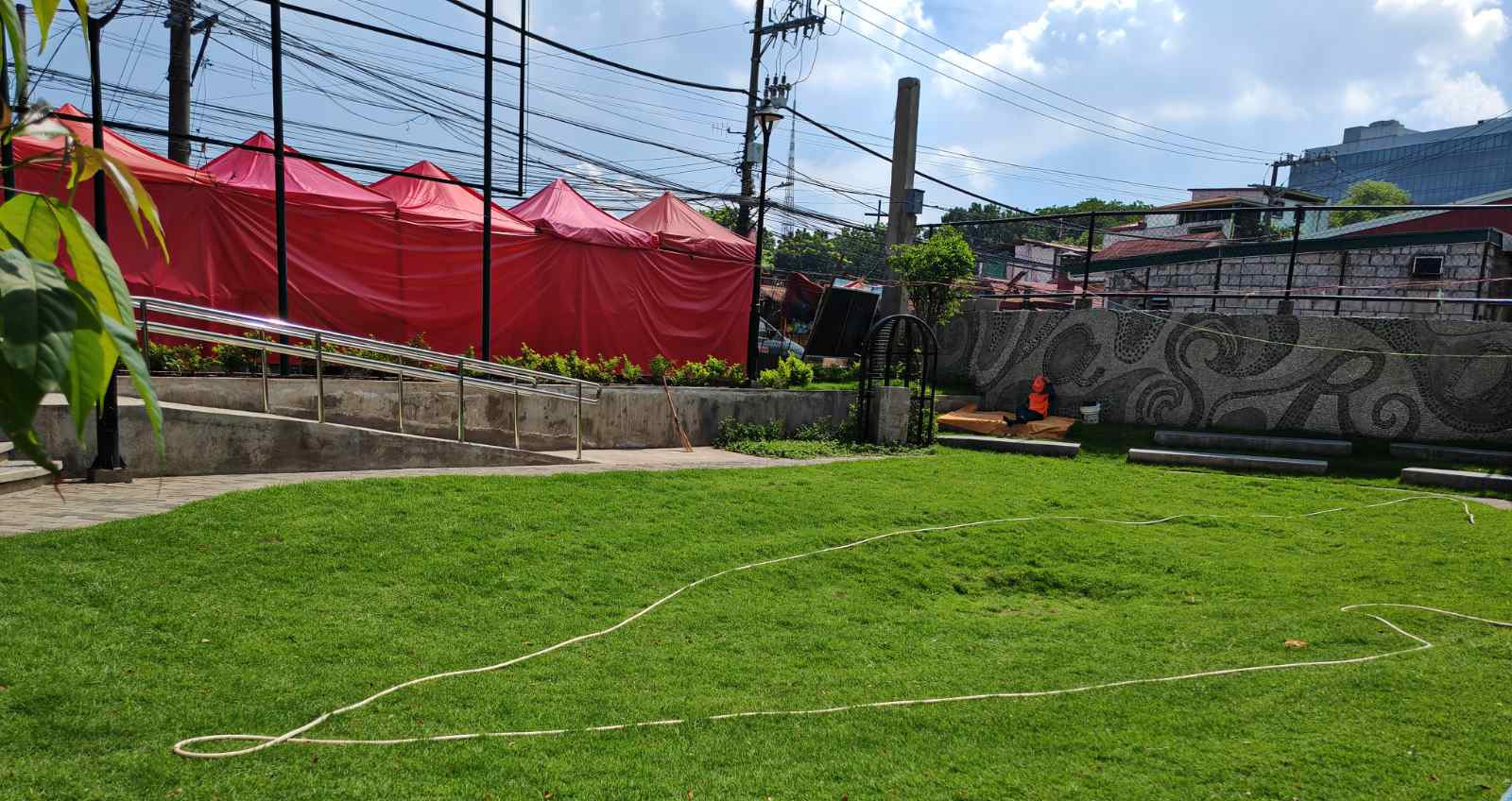 Vasra mini park using detention tanks 