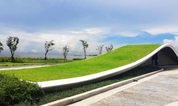 Green roof using DrainCell VG30 with Geotextile Trava Greenfield Green roof
